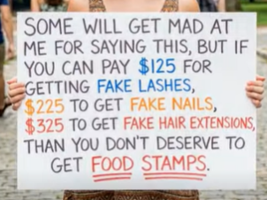 1-affording fakes but still on welfare