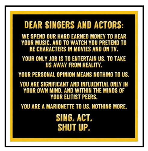 dear singers and actors