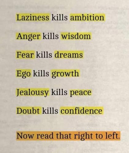 laziness kills ambition