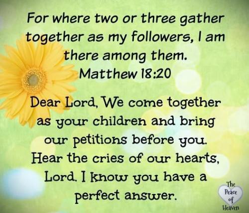 081126 - Two or more; Matt 18-20