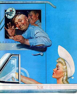 two-flirts-norman-rockwell