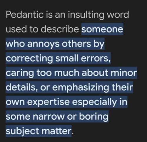 pedantic