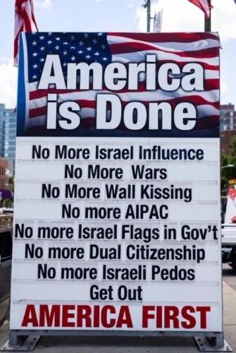 AMERICA IS DONE=AMERICA FIRST