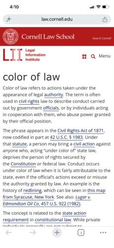 color of law