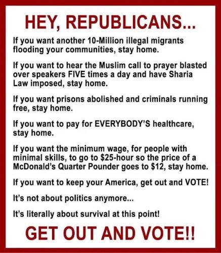 REPUBLICANS STAY HOME
