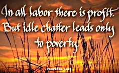 090726 - Idle chatter; Proverb 14 - 23