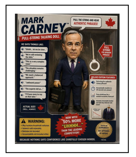 mark carney talking doll
