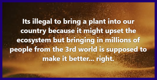 Plants Are A Threat But Not Illegals