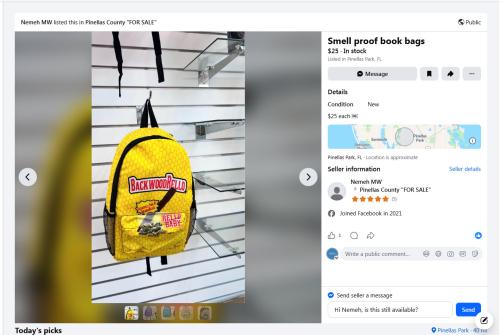 smell proof book bag