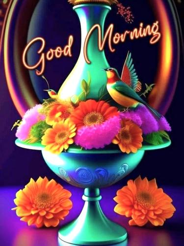 101326 - GM bird & beautiful flwrs