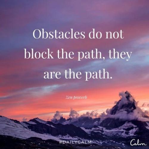obstacles are the path