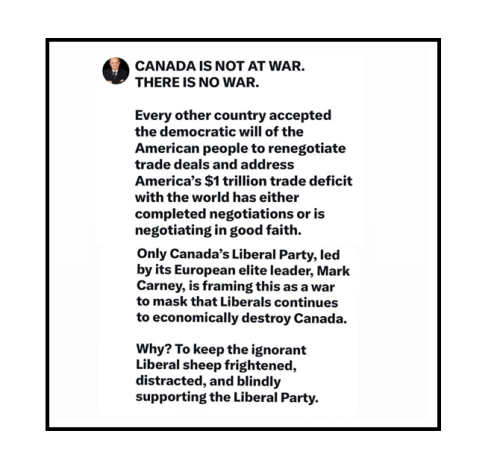 Canada is not at war