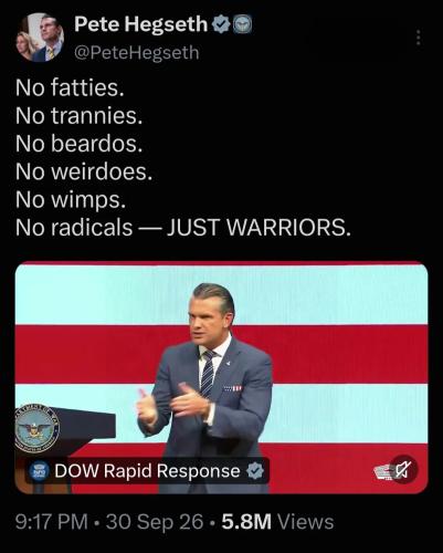 Hegseth Warrior Class