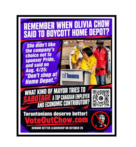 Chow said boycott Hopme Depot