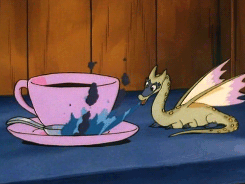 GOOD MORNING-COFFEE-DRAGON-WALLPAPER