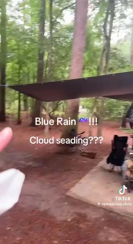 Blue rain in Texas